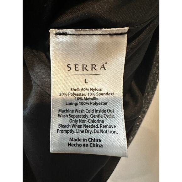 Birthday Party Sparkle Mini Black Silver Dress Size Large Front Knot Metallic - Picture 6 of 13